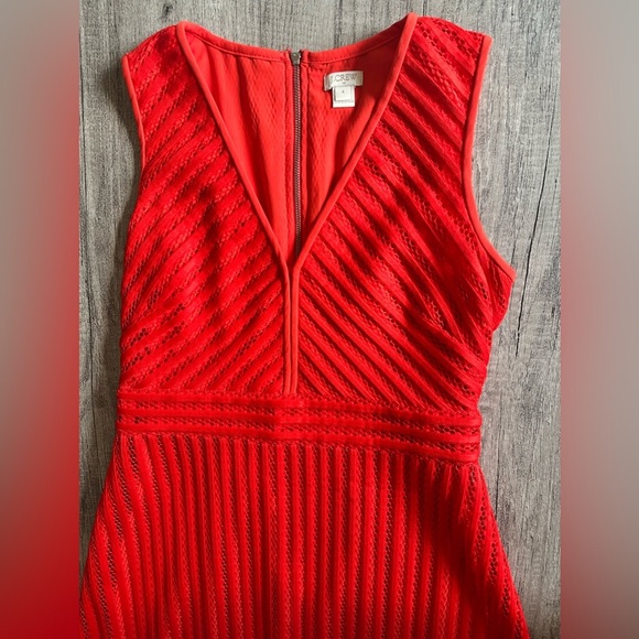 J. Crew Neon Red Sleeveless Dress Size 6 - Picture 5 of 11